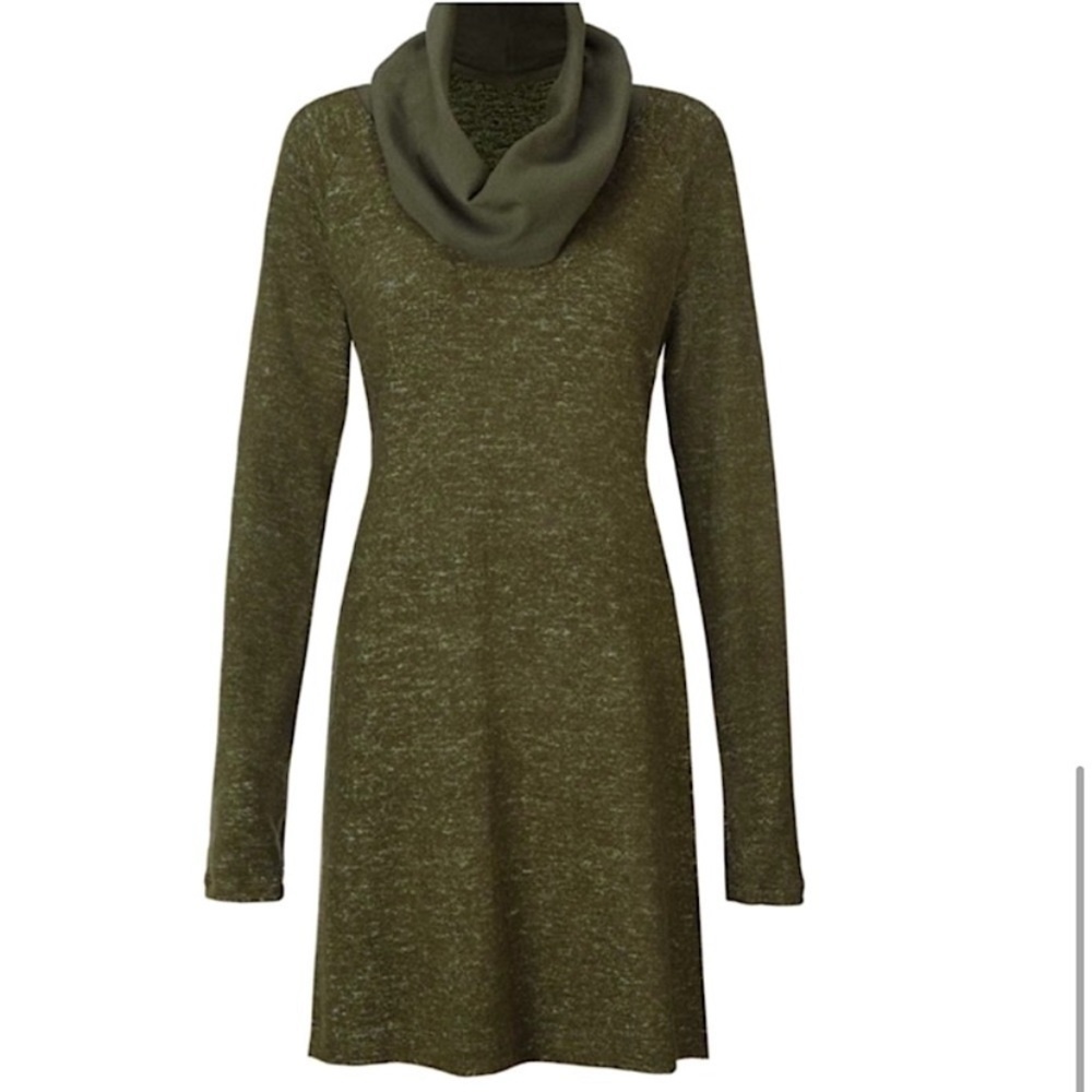 Cabi M Green Solace Soft Sweater Dress